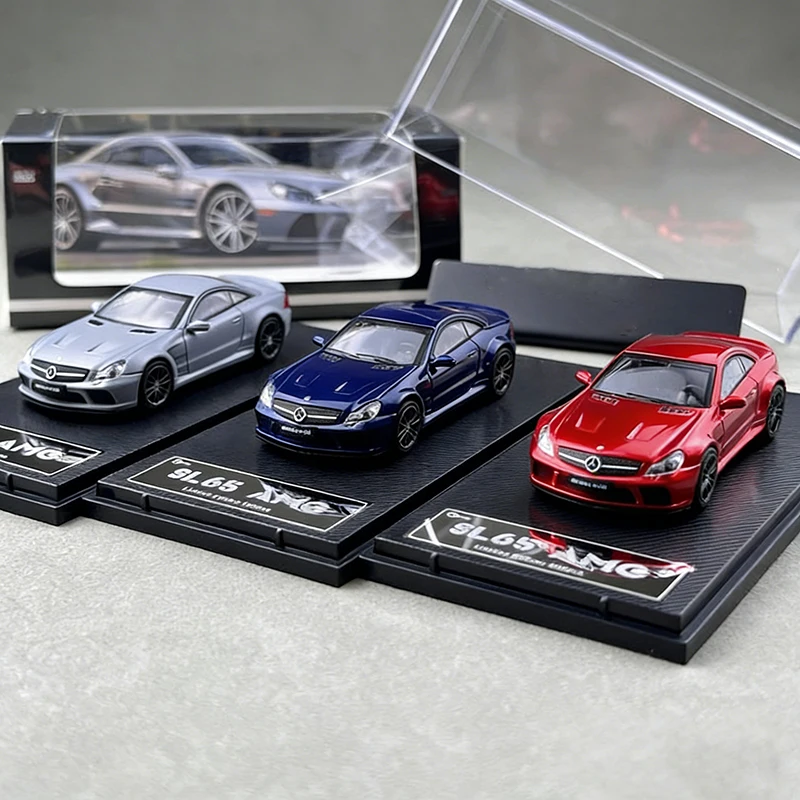 GUM 1:64 SL65 R230 2008, Coche de Aleación Fundida a Presión, Vehículos de Juguete, Modelo de Coche en Miniatura para Niños