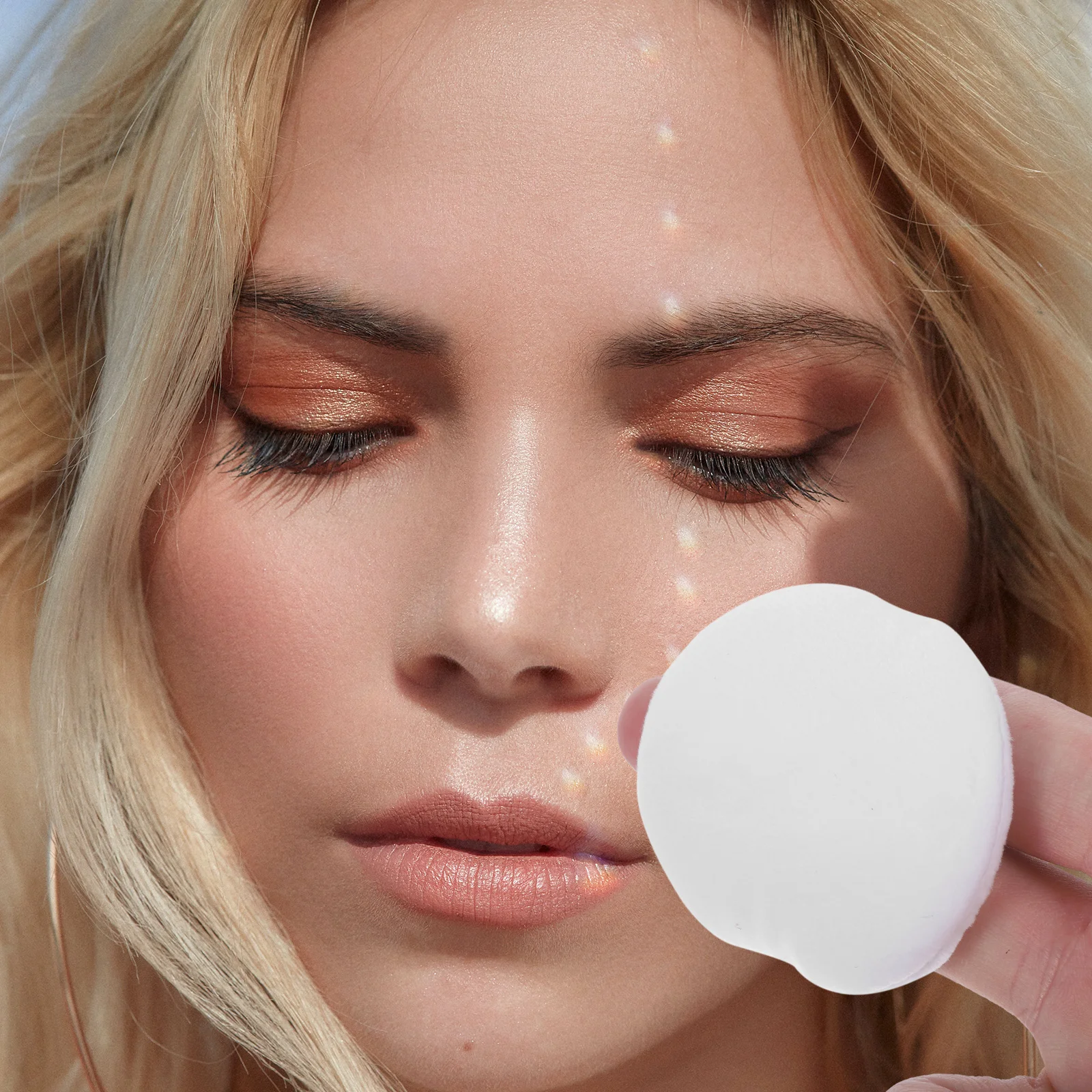 

5pcs Round Mini Pure Cotton Sponges Soft Cosmetics Puff For Foundation Blush Compact Powder Makeup Applicator Daily Use