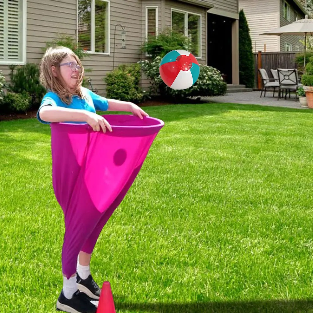 フリーキーパーティーゲームパンツ、2つの弾むボールと1つのエアポンプ付き、家族の再会ゲーム、子供と大人のための投げるおもちゃ