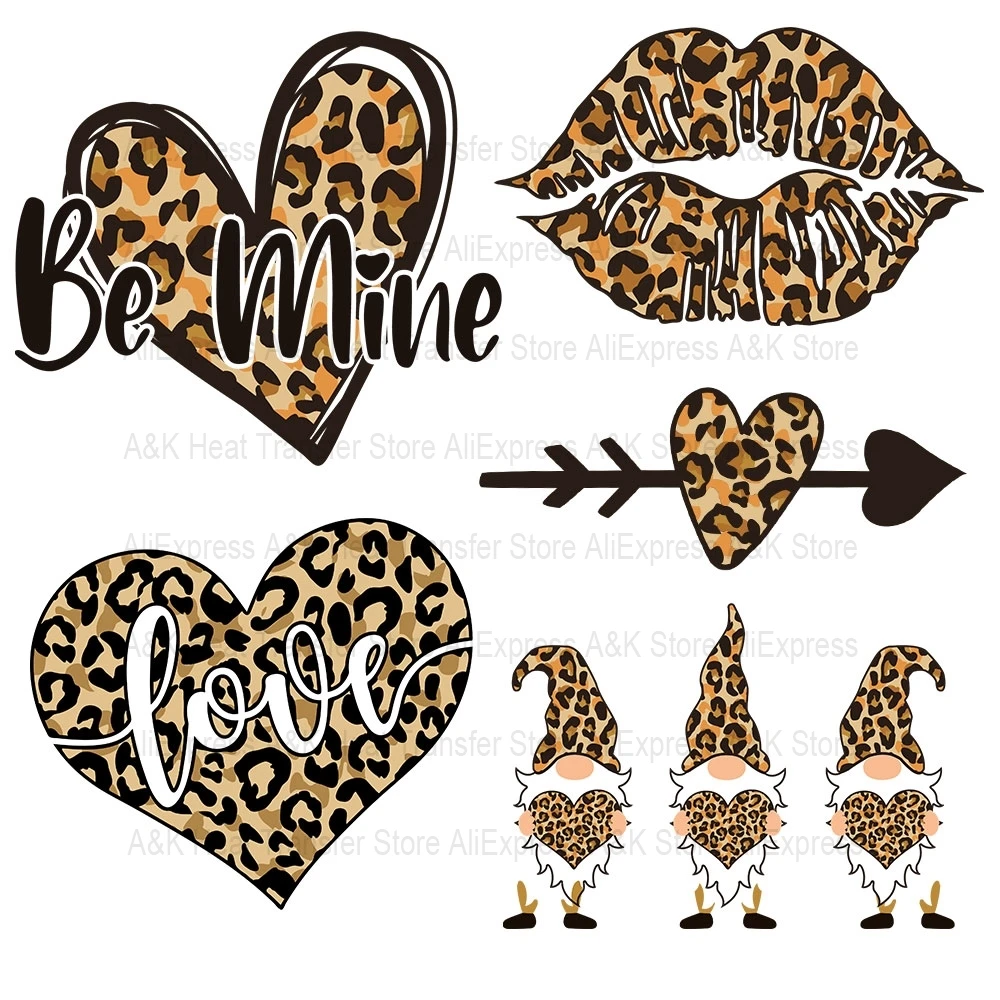 

Valentine Day Iron-On Patches For Clothes Buffalo Plaid Heart Heat Transfer DIY Applique T-Shirt Parches Thermo Sticker Stripes