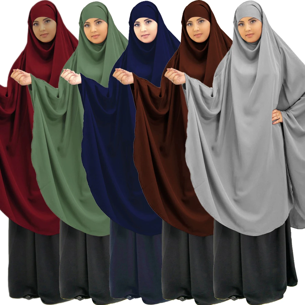 Abaya bertudung Lebaran wanita Muslim jilbab garmen gaun Ramadan Islami Kaftan Burqa Arab panjang Khimar jubah pakaian Abaya Arab