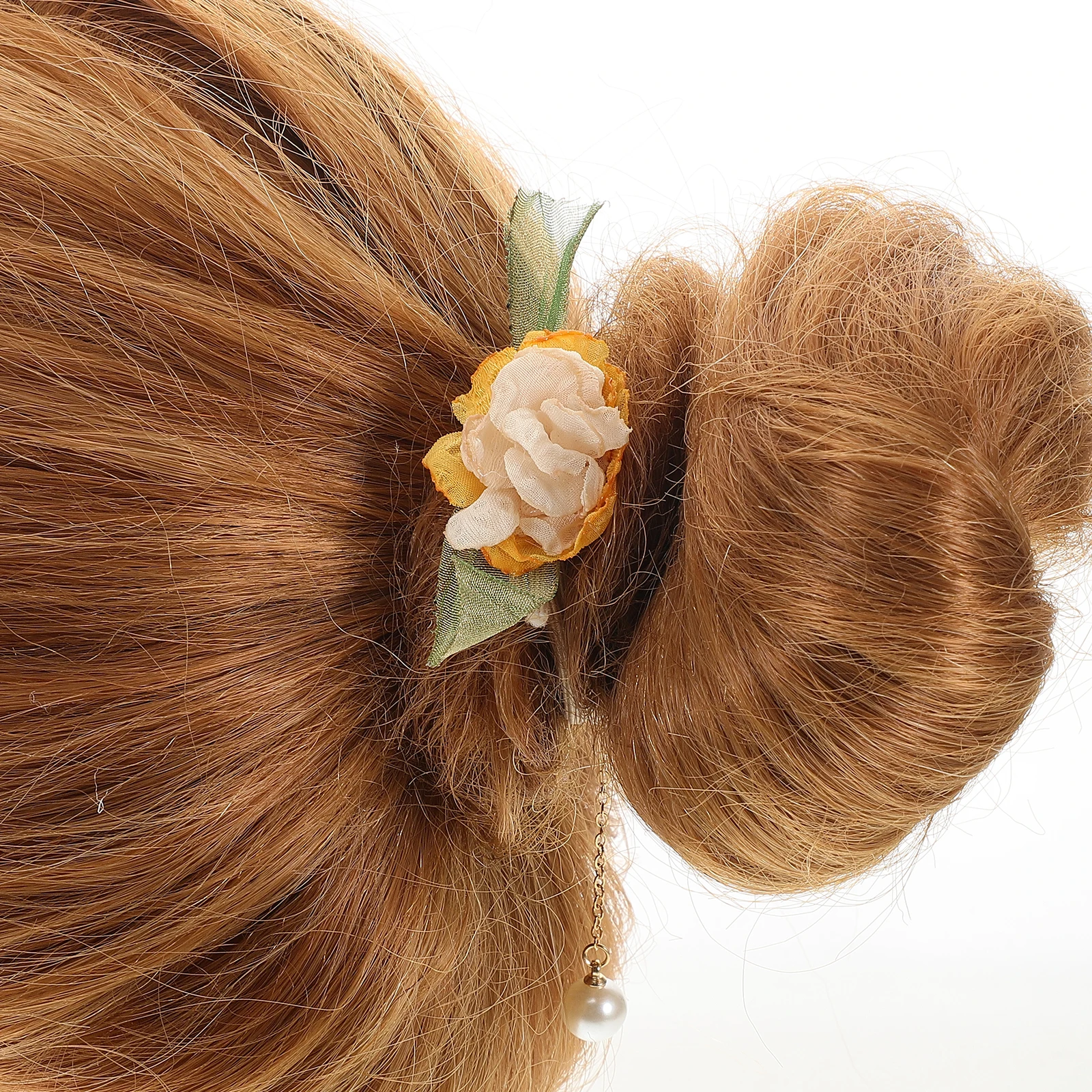 

3pcs Women Hair Ties Flower Pearl Tassels Stretchy Headbands Girls Wedding Party Daily Wear Faux Pearl Floral Hair Accessories