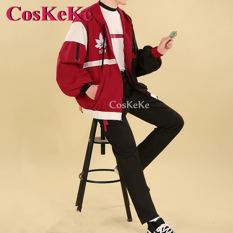 CosKeKe Kaedehara Kazuha Cosplay Game Genshin Impact Costume Fashion Handsome Modern Apparel Outfit Party Role Play Clothing New