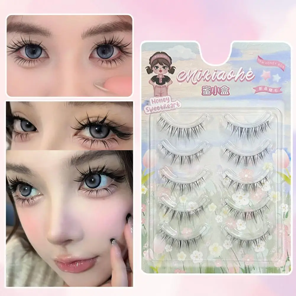 

1set Comic Elf Shape Eyelashes Extensions Spire Shaped Bloom Eye Lashes Natural Soft DIY Premade Fan Lash Extensions set
