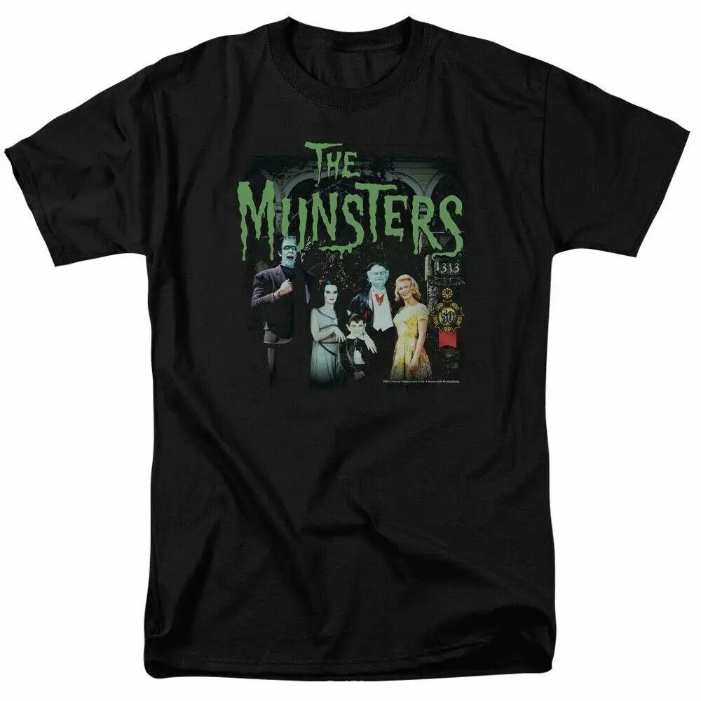 The Munsters 1313 50 Years T Shirt Mens Licensed Classic Tv Herman Eddie Black