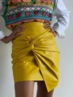 fashion leather pencil skirt