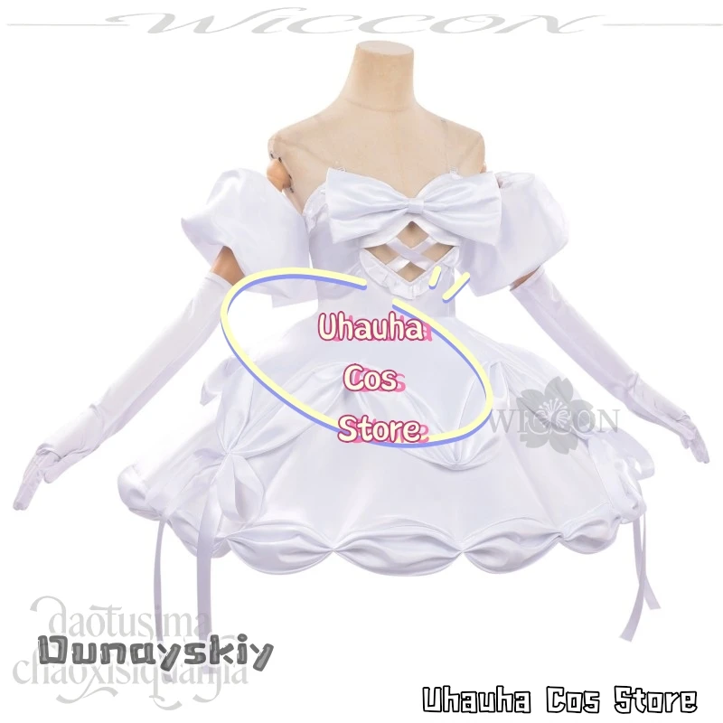 CR7.8*Zombie Stage Alien Stage Cosplay Sua New Idol Stage Performance Outfit White Elegant Dress Sweet Lolita 3D Mask Halloween view 4