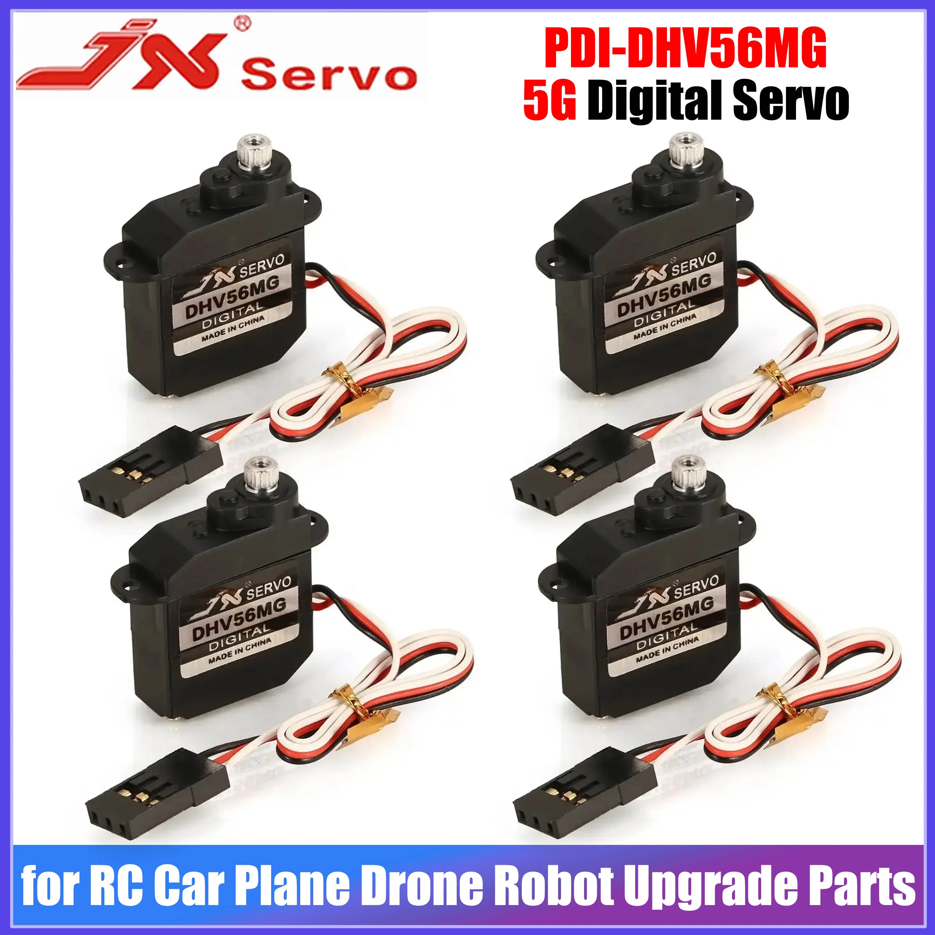 1/2/4PCS JX 5G Mini Coreless Digital Servo PDI-DHV56MG Metal Gear 4.8~7.4V for RC Car Airplane Drone Robot Model Upgrade Parts