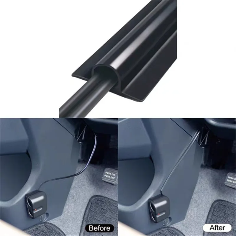 4 قطعة/8 قطعة لواقي داخلي أنيق وخالي من الضرر لحماية أسلاك الشحن تعزيز الجمالية أنيق طقم منظم كابلات السيارة العالمي