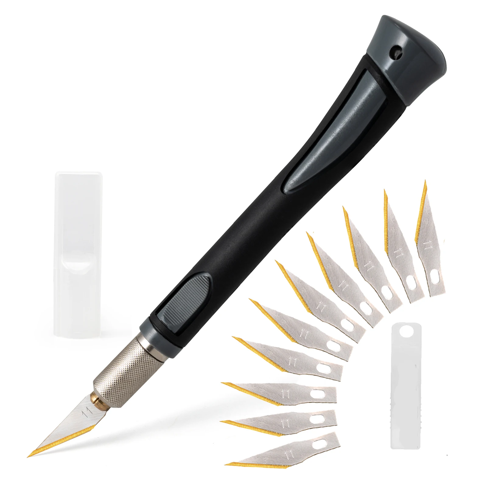 FOSHIO Hobby Knife With Titanium Edge Coated Carbon Steel Blades Car Film Wallpaper Decals Scrapbooking Cutting Crafting Tools