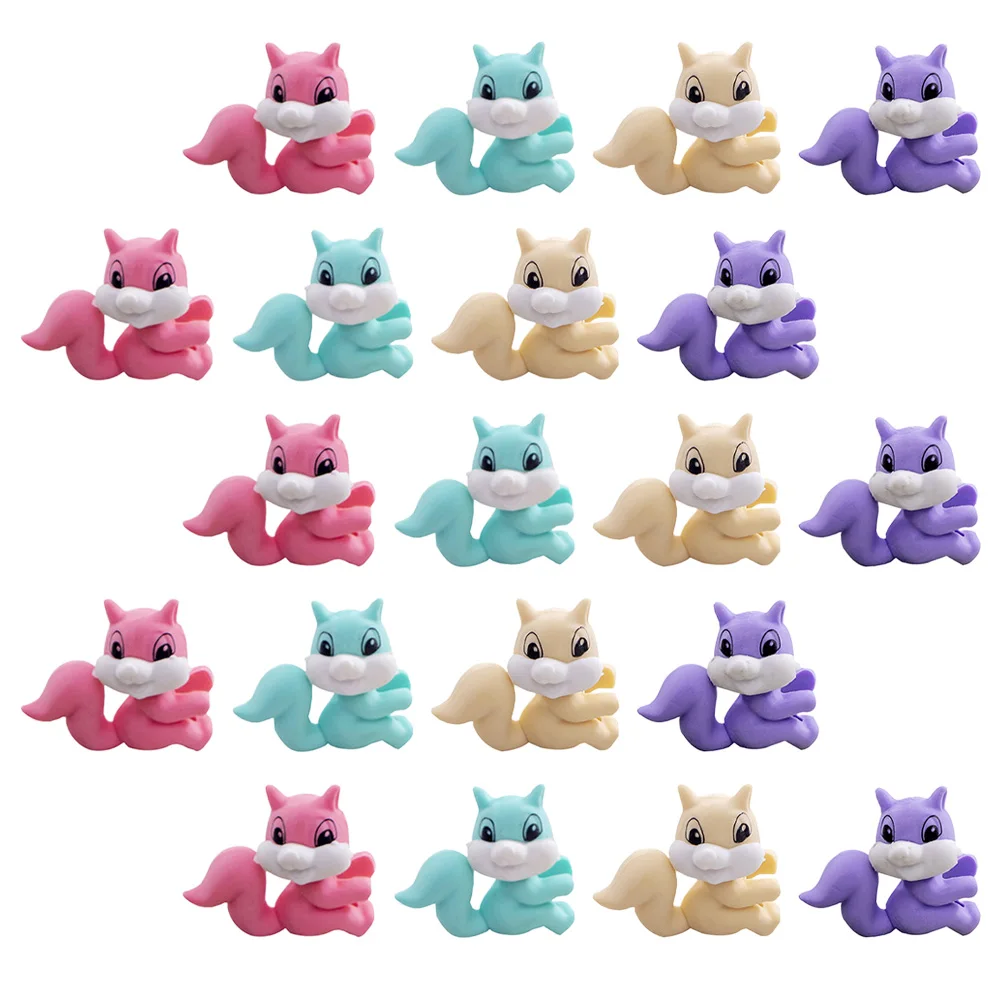 

20pcs Animal Cartoon Squirrel Erasers Eraser Adorable Squirrel Rubber School Kids Stationery Gift Students Supplies