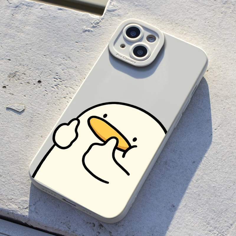 Cute Thumbs up Duck Phone Case For Samsung Galaxy S25 S24 S2