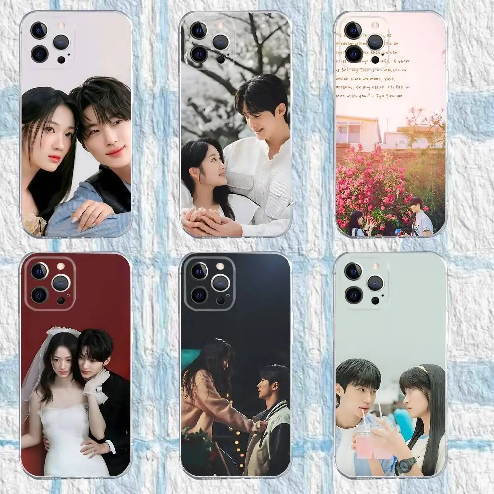 

Lovely Runner Korea TV Series Phone Case For iPhone 16,15,14,13,12,11 Pro,Max,Plus,X,XS,XR,SE,Mini Transparent Silicone Soft