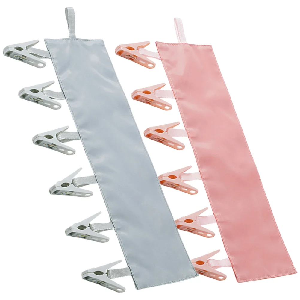 

2Pcs Foldable Fabric Hanger Clips for Clothes Travel Laundry Set Portable Underwear Sock Bra Drying Rack Home Storage