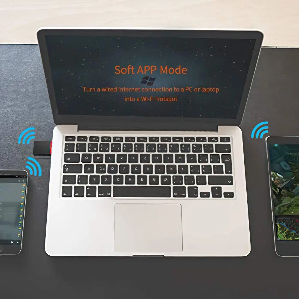 Tenda U3 Wireless USB 300Mbps Network Adapter Mini Portable Networking Card WiFi Repeater Wi-Fi Hotspot For Windows/Mac/Linux