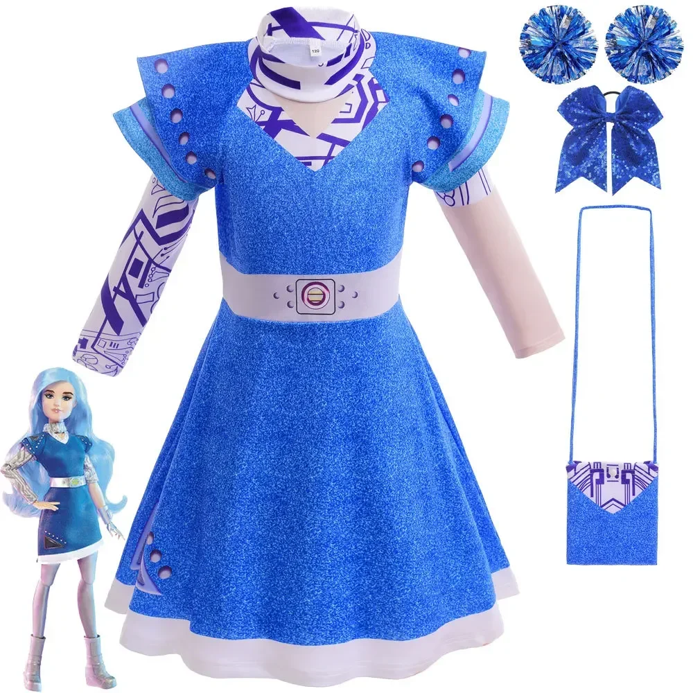 Cossky Anmie Zombie3 Детское Платье, Костюм На Хэллоуин Для Девочек, Водолазка Длиной До Колена