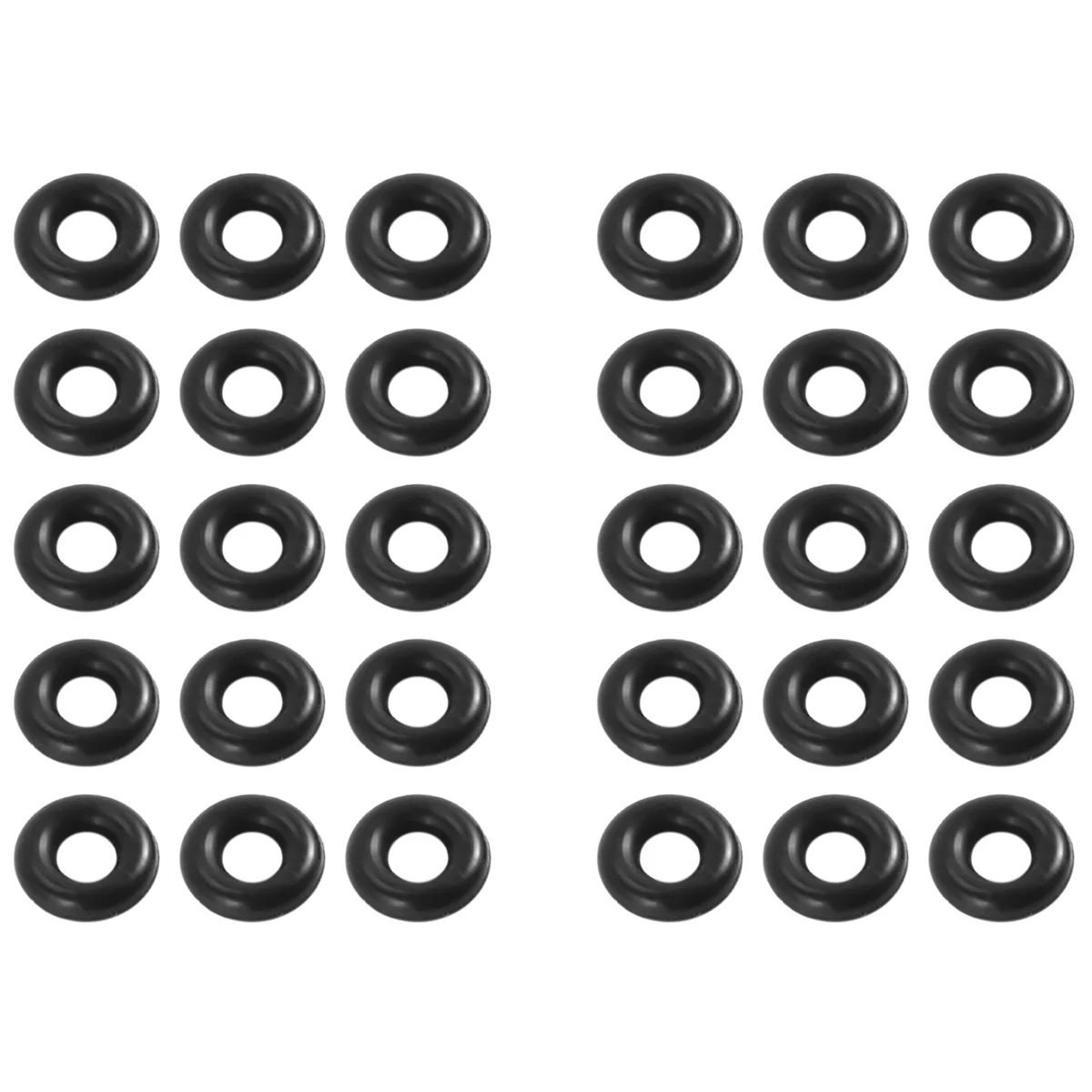 30 Pcs 2.5mm x 6.5mm x 2mm Rubber O Rings for Worm Fishing