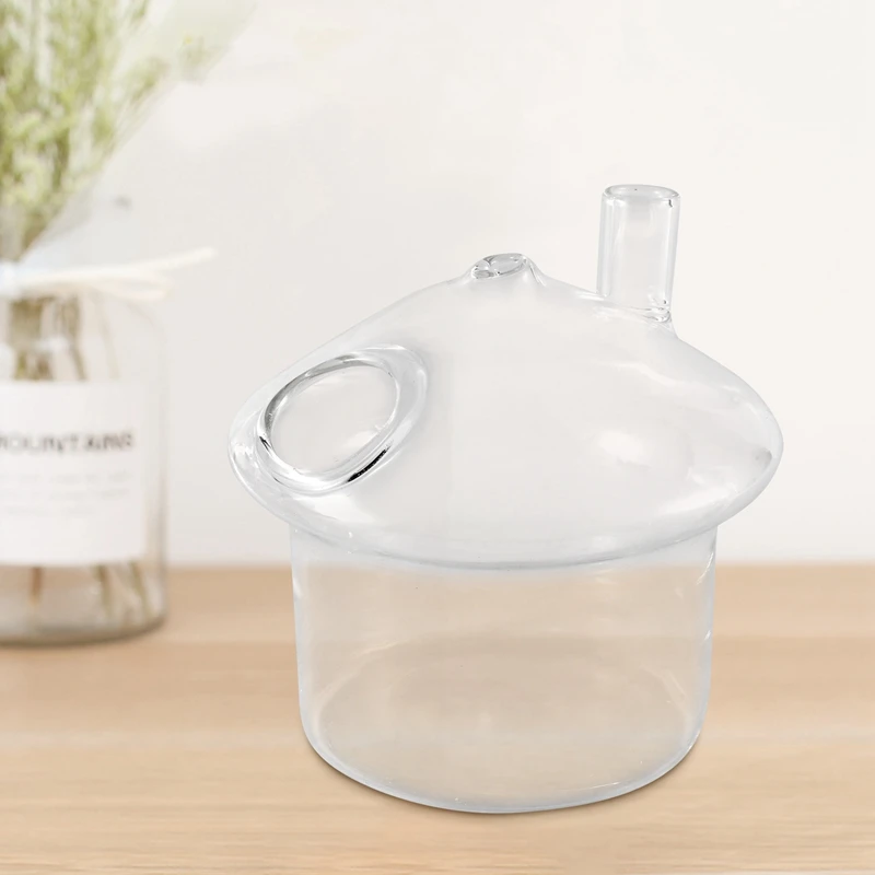 Maceta de cristal colgante en forma de seta, jarrón Rumble para pecera, contenedor de terrario, decoración del jardín del hogar