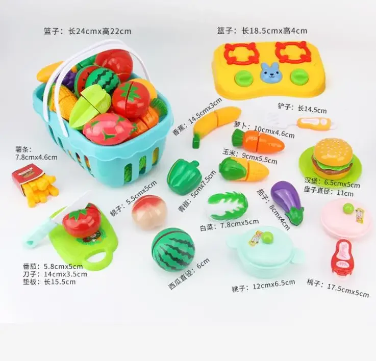 Rollenspiel-Spielzeug, simuliertes Apfel-Küchen-Obst-Besteck-Spielzeug, Anerkennung der Form und Farbe des Babys, kreatives Geschenk für Kinder