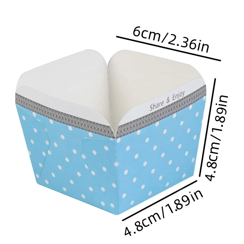 50pcs Cupcake Baking Cups Square Cupcake Liners Disposable Baking Wrappers Muffin Cups Desserts Holders for Weddings Birthdays