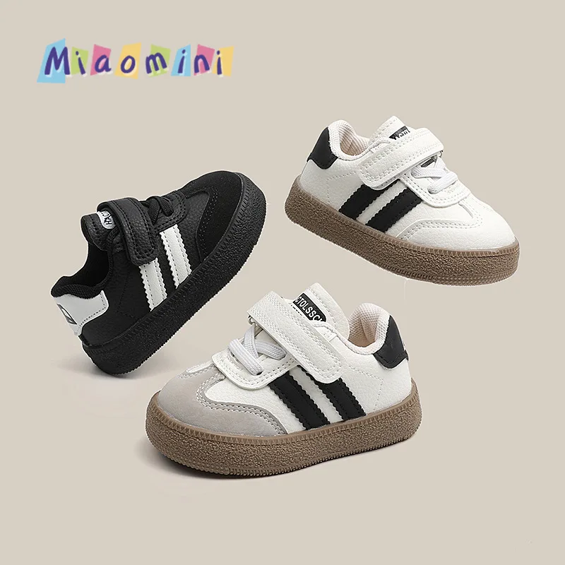 New Autumn Kids Soft-Soled Retro First-Walking Shoes Children Breathable Slip-On Sneakers Boy Girl Baby Casual Outdoor Shoes