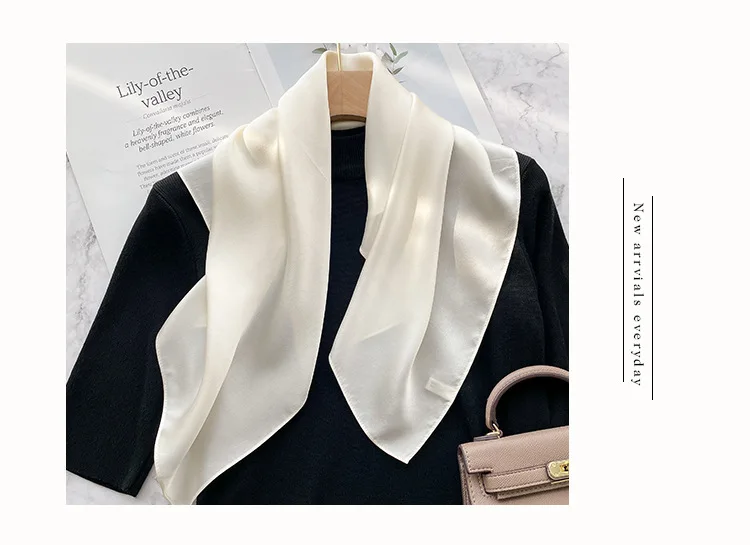 Mode echte Seide Schal Frauen Schals Wraps für Damen Halstuch Foulard Schals Pashmina weiblichen Schal Hijab Bandana – Detail 18