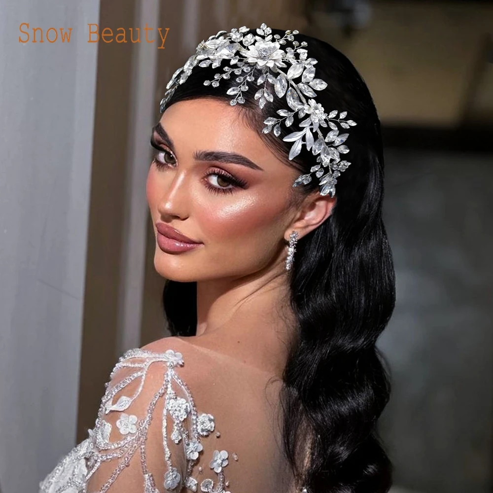 DZ079 Luxury Rhinestone Bridal Headbands Bride Headpiece for Party Wedding Hair Accessories Pageant Head Jewelry Bride Headdress