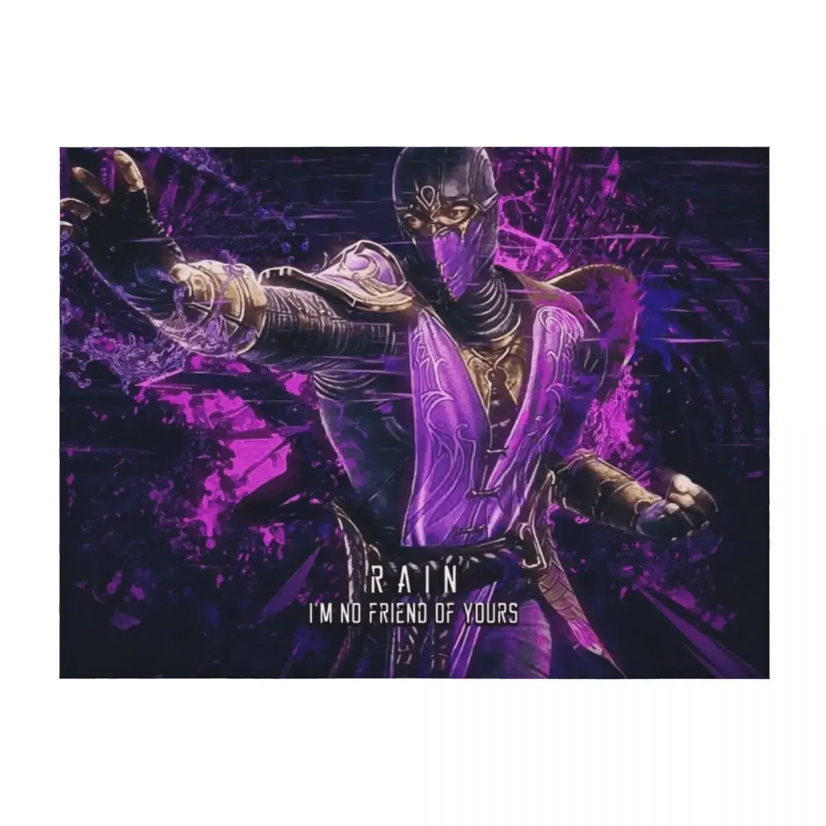 

Mortal Kombat rain Throw Blanket Blankets For Bed Summer Beddings Weighted Flannel Fabric Blankets