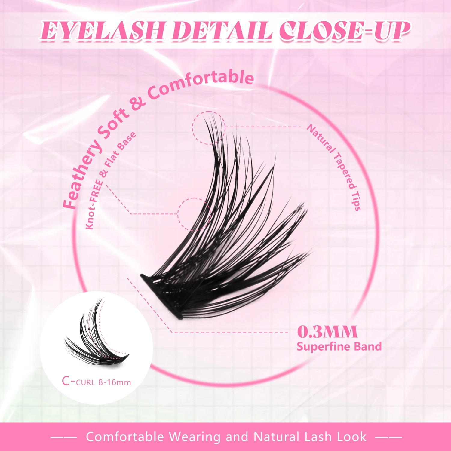 مجموعة أدوات رموش Veltrinay مجموعة رموش ذاتية الصنع ملحقات رموش طبيعية وغير جهد للمبتدئين سهلة الاستخدام للمكياج