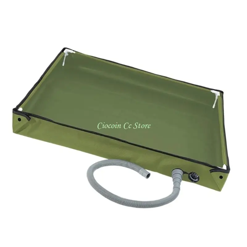 X90F Shallow Drain Pan with Hose for Outdoor Cleaning and Rinsing