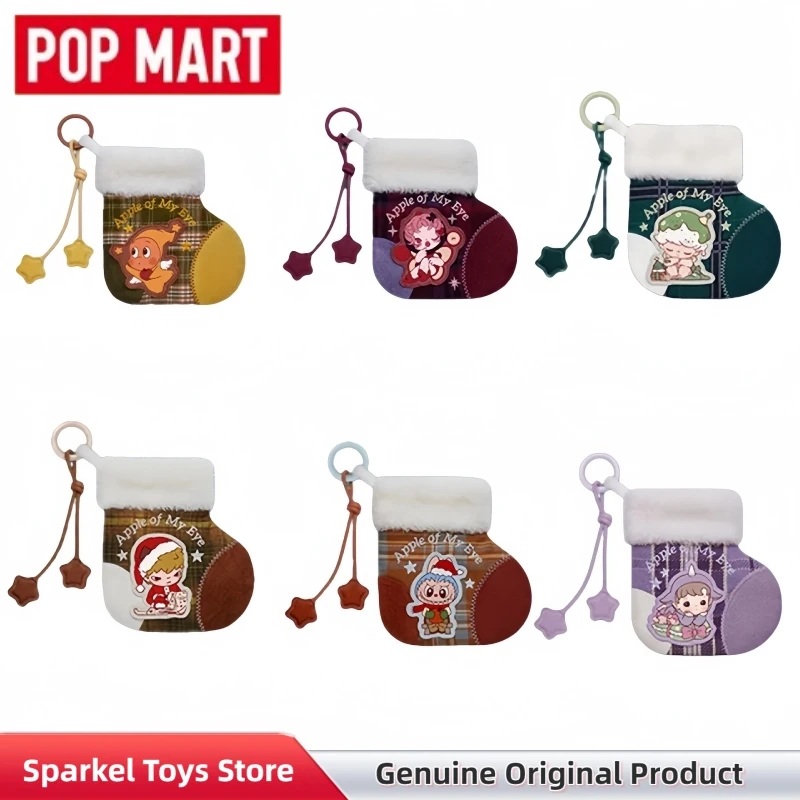 

POPMART Серия «Яблоко моего сердца» — мини-сумка-сюрприз, милый плюшевый кулон-сумка Labubu Skullpanda, таинственная коробка, модные игрушки, подарки