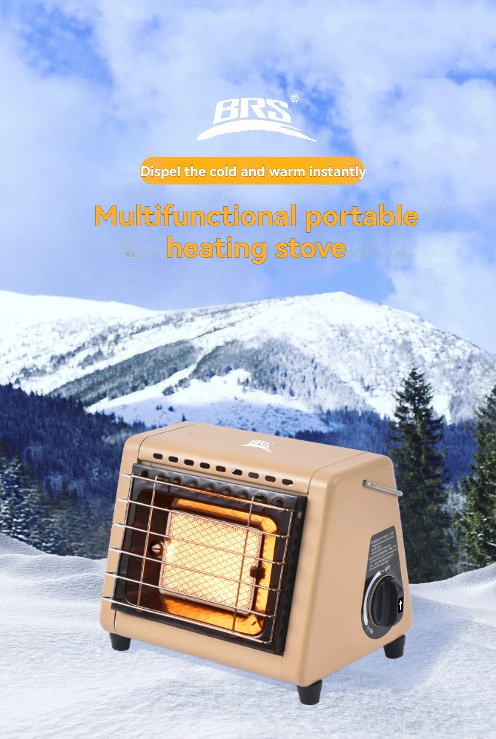 BRS-H23 Brother Jeton Outdoor Tragbarer Kleiner Sonnen-Multifunktions-Heizstrahler Effizient, Gas- und Energiesparend und Umweltfreundlich – Detail 1