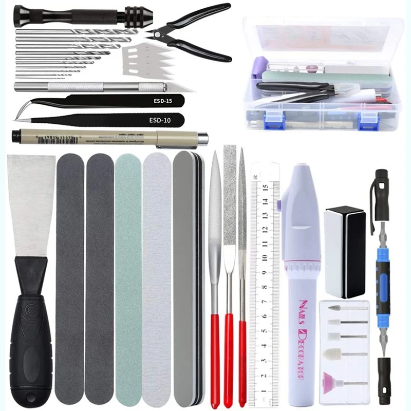 

42Pcs Model Building Tools Combo For Gundam Tool Hobby Model DIY Accessories Grinding Polishing Gundam Model Tools Kit