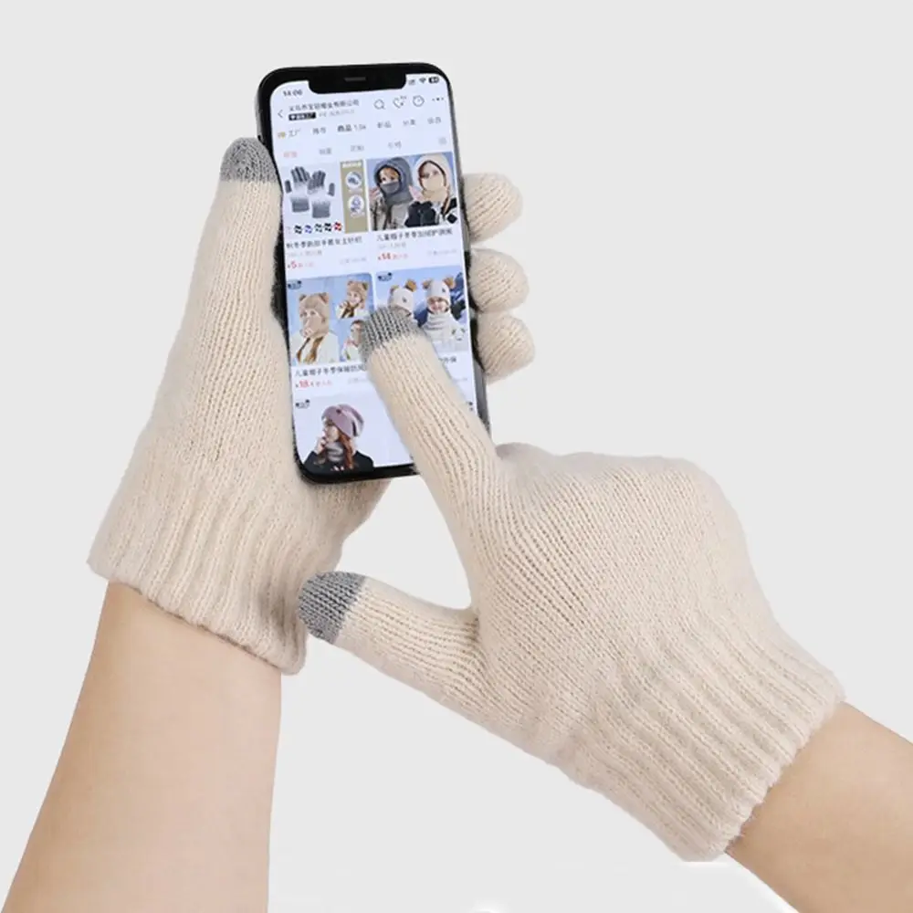 3 قطعة/المجموعة الأزياء الشتاء الدافئ قبعة وشاح قفازات لمس الرقبة حماية محبوك قبعة يندبروف وشاح قفازات مجموعة الرجال النساء