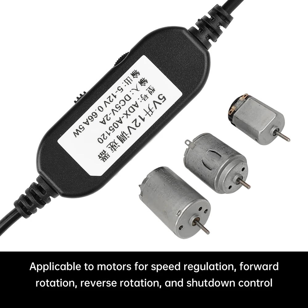 

5 В 12 В маломощный регулятор скорости двигателя постоянного тока, точное регулирование скорости, USB-кабель повышающего регулирования скорости для электроинструментов