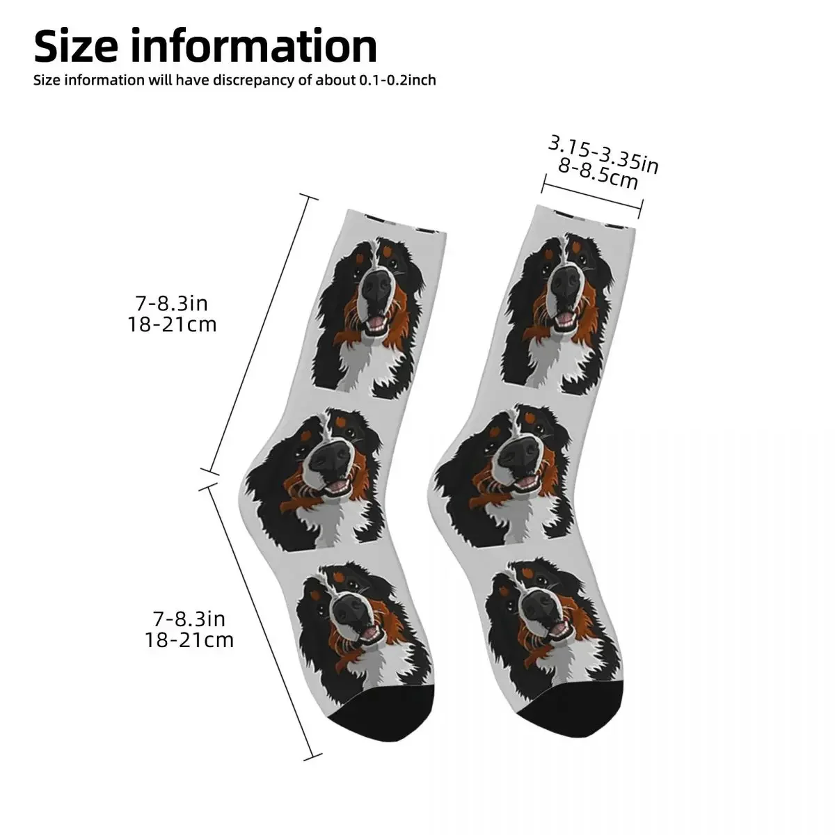 Bernese Mountain Dog Socks Harajuku Sweat Absorbing Stockings All Season Long Socks Accessories for Man Woman's Christmas Gifts