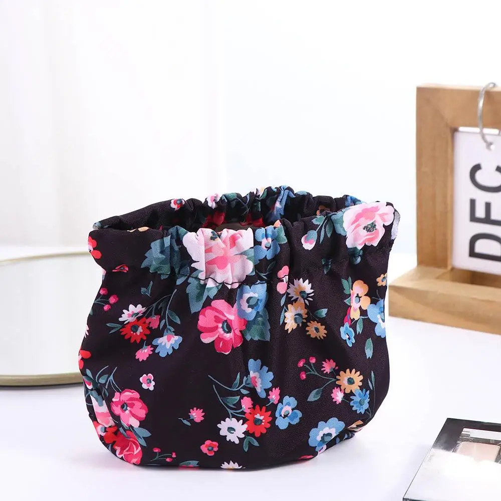 

Casual Flower Cosmetic Bag Peach Cute Pattern Storage Bag Cherry Self-closing Coin Bags Girls