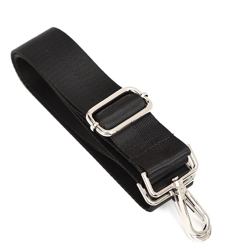 Fashion Black Nylon Shoulder Bag Strap Adjustable Replacement Detachable Belt for Women Men Messenger Bags Handle Handbag Belt