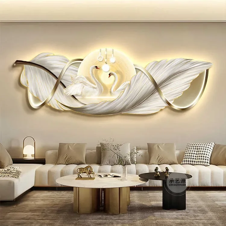 Bedroom decorative painting master bedroom bedside high-end wall lamp painting living room background wall hanging painting