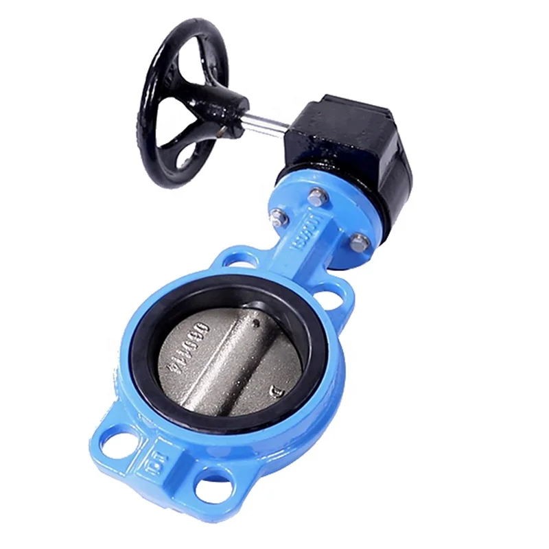 PN16 Ductile Iron Body Disc SS410 Shaft EPDM Seal 3 Inch DN80 Wafer Type Butterfly Valve Manual ISO9001 Certified