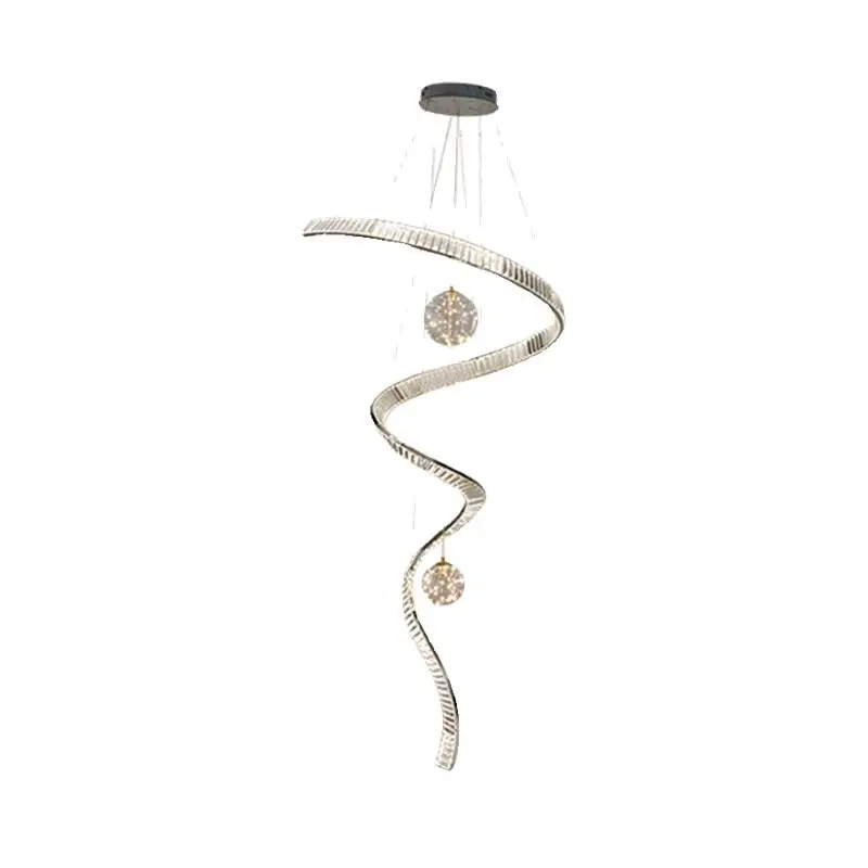 

Двухуровневая лестничная клетка, большая люстра в гостиной, атмосферный хрустальный декор в стиле лёгкой роскоши для арт-виллы