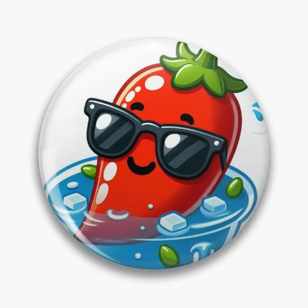 Sticker pimenta refrescante Pin Buttons Brooches  Jewelry Accessory Customize Brooch Fashion Lapel Badges
