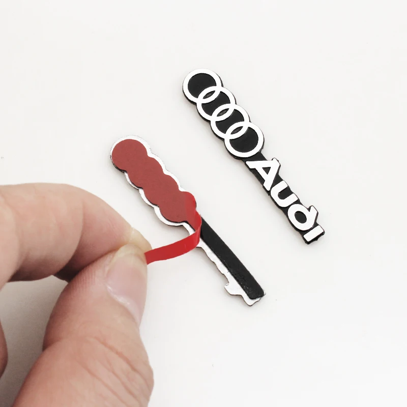 เครื่องเสียงรถยนต์ตกแต่ง 3D อลูมิเนียมป้ายสัญลักษณ์สติกเกอร์รูปลอกอุปกรณ์เสริมสําหรับ Audi Sline QUATTRO ฿ A3 A4 B8 8P 8V b6 A5 A6 C7 Q5 B9