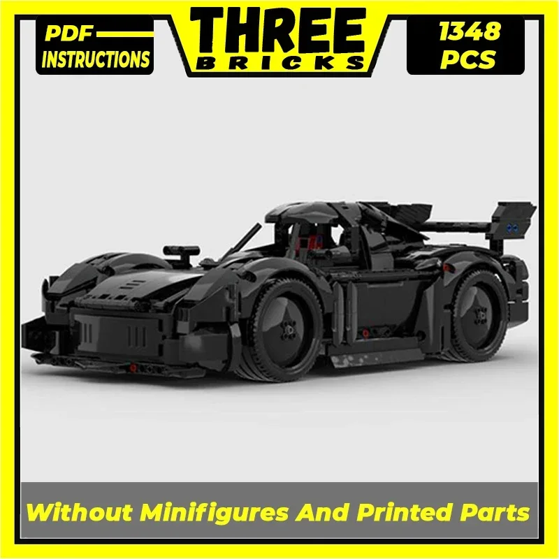 Tijolos técnicos moc supercar modelo velocidade campeão gt blocos de construção modulares presentes brinquedos para crianças conjuntos diy montagem