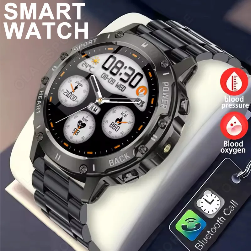 Military Outdoor 1.39-inch TFT Round Screen 360 * 360 Resolution BT Call Heart Rate Sleep Monitoring Android iOS Smartwatch HW12