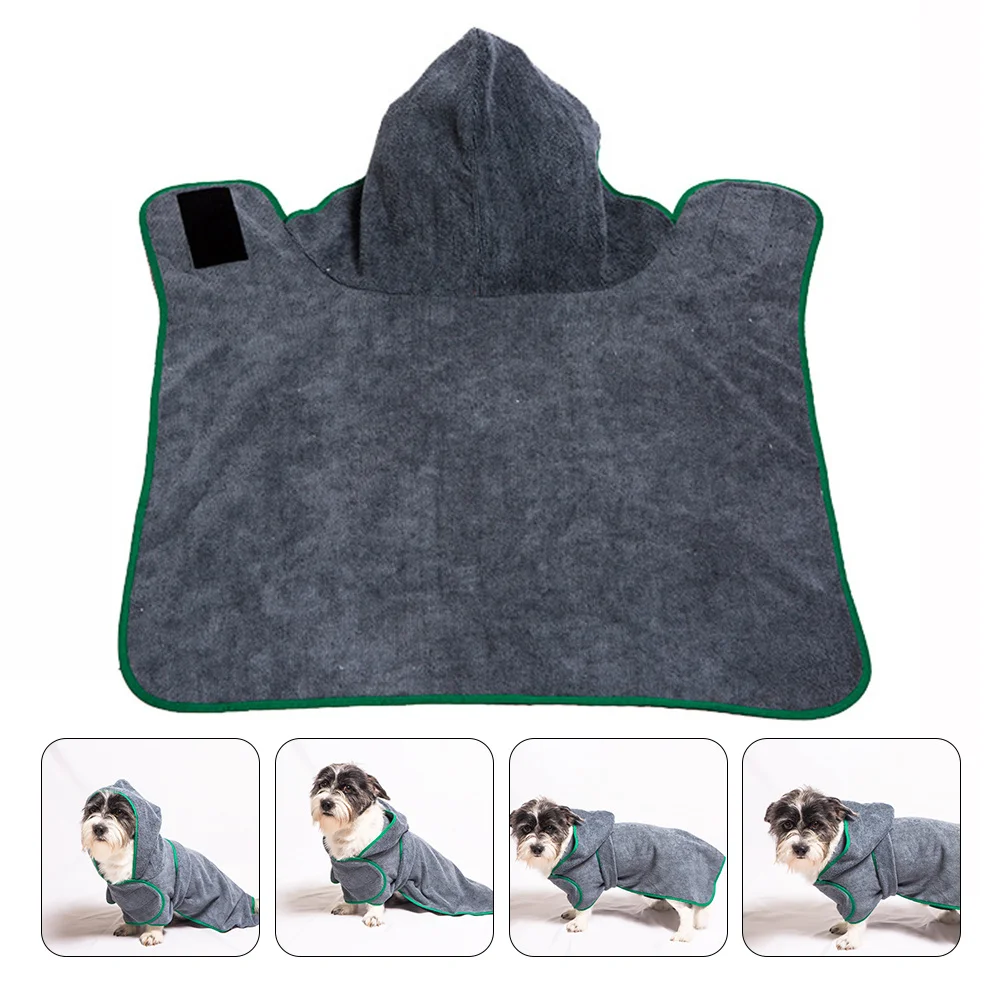 

Pet Bathrobe Puppy Wearable Thick Warm Absorbent Dog Cat Bath Towel for Winter Pet Supply Dog Bath Towel Puppy Bathrobe