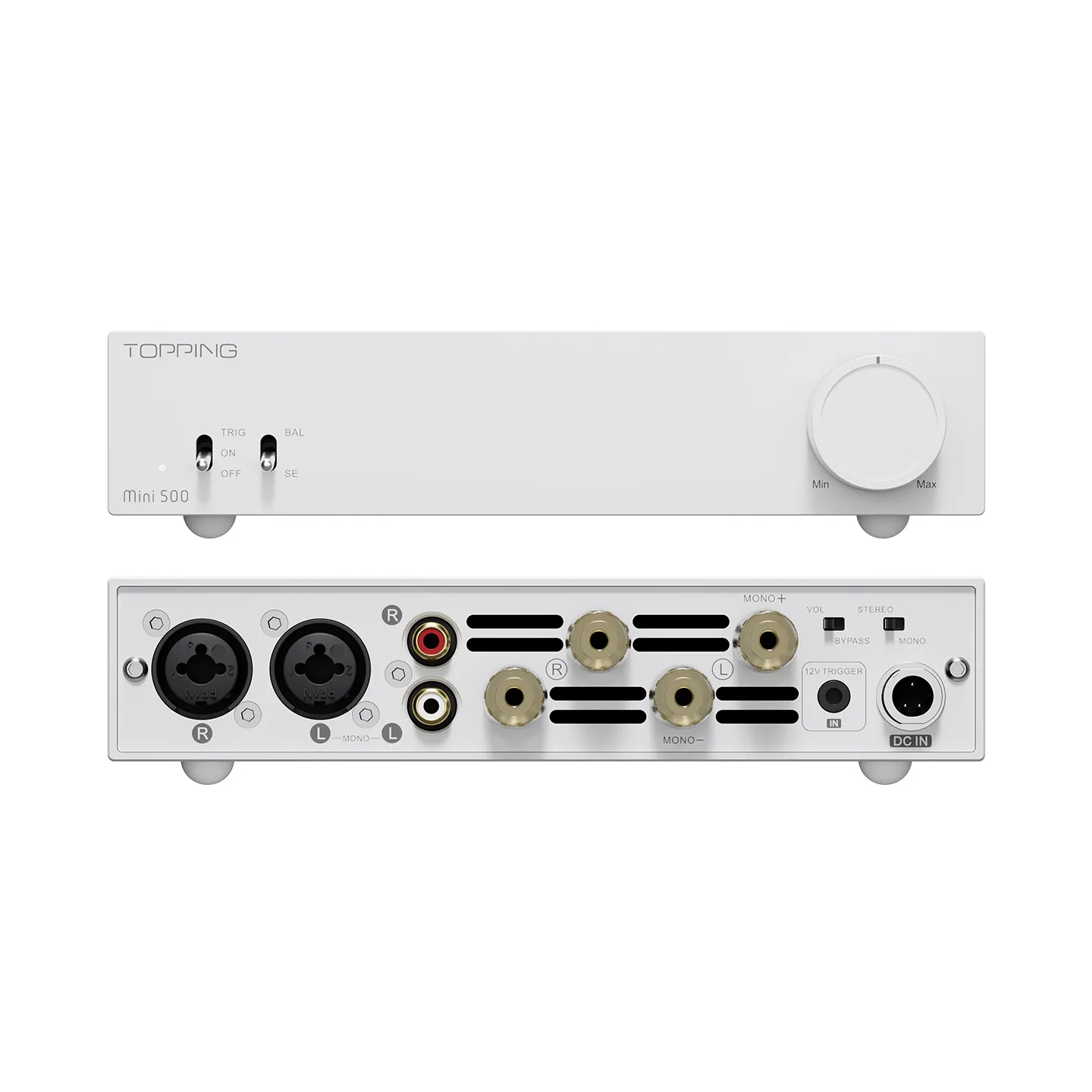TOPPING Mini 500 Fully Balanced Class D Desktop Power Amplifier 250W×2@4Ω 500W Mono HiFi Speaker Amp XLR RCA Input