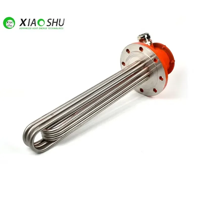 Xiaoshu Industrial 380v 10kw 20kw 30kw 6U heating tube explosion-proof oil heater flange immersion tube heater