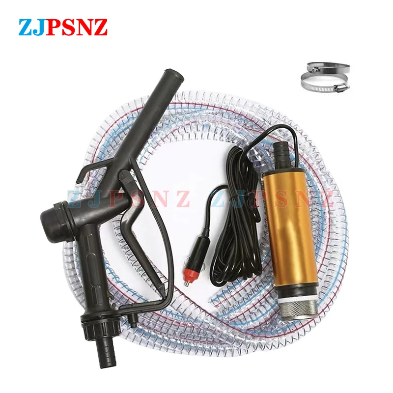 12V 24VDC Diesel Carburante Acqua Olio Auto di Campeggio Pesca Sommergibile Pompa di Trasferimento Kit Auto Pompaggio Pompa Olio Diesel Accendisigari