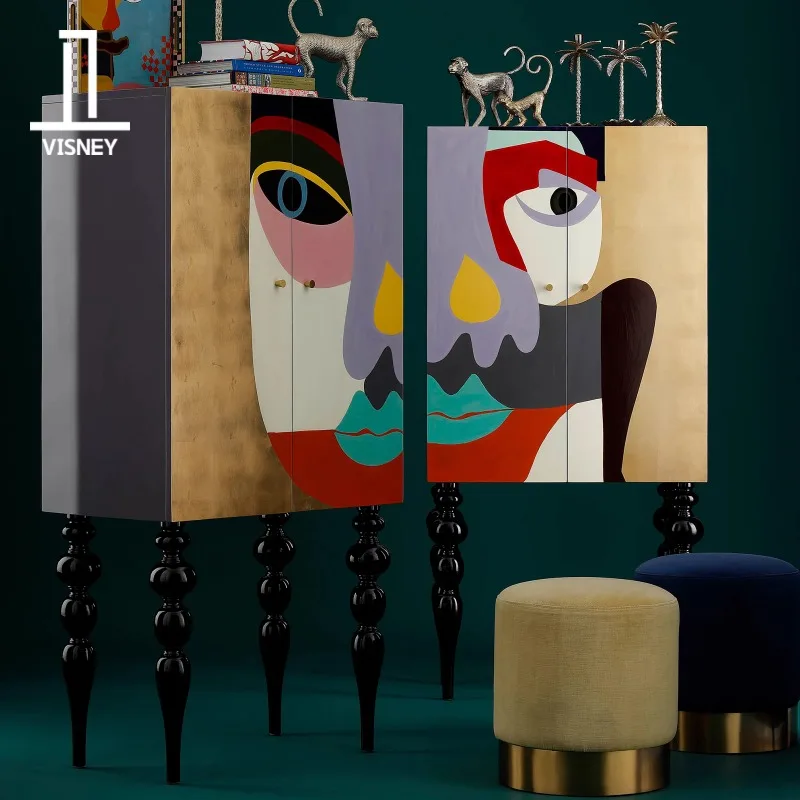 Étagères salon Bar armoire de rangement Mobile Restaurant Armoire à vin affichage luxe whisky Cocktai Armoire meubles à la mode